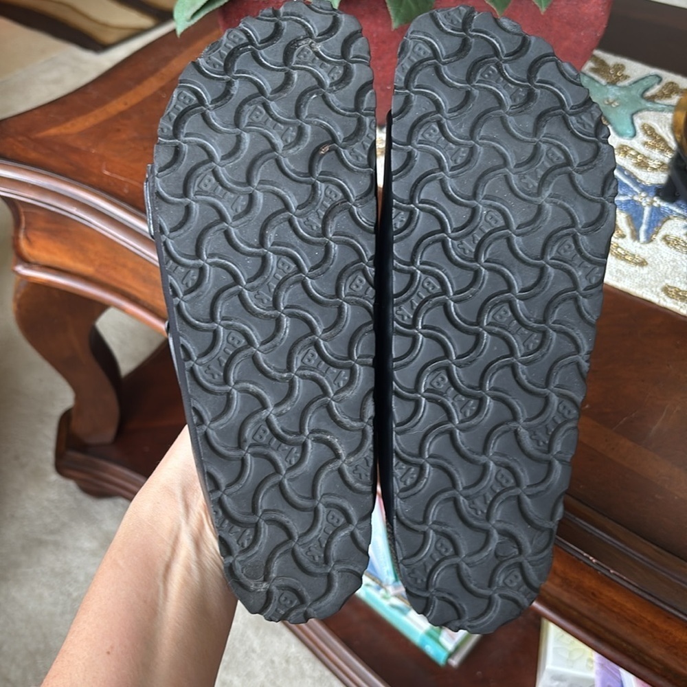 BIRKENSTOCK ARIZONA EVA RUBBER SANDALS DOUBLE BUCKLE BLACK WATERPROOF CASUAL - Picture 12 of 16